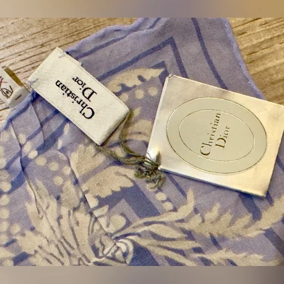New Vintage Dior Silk Scarf - Picture 5 of 8